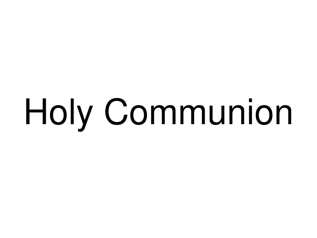 holy communion