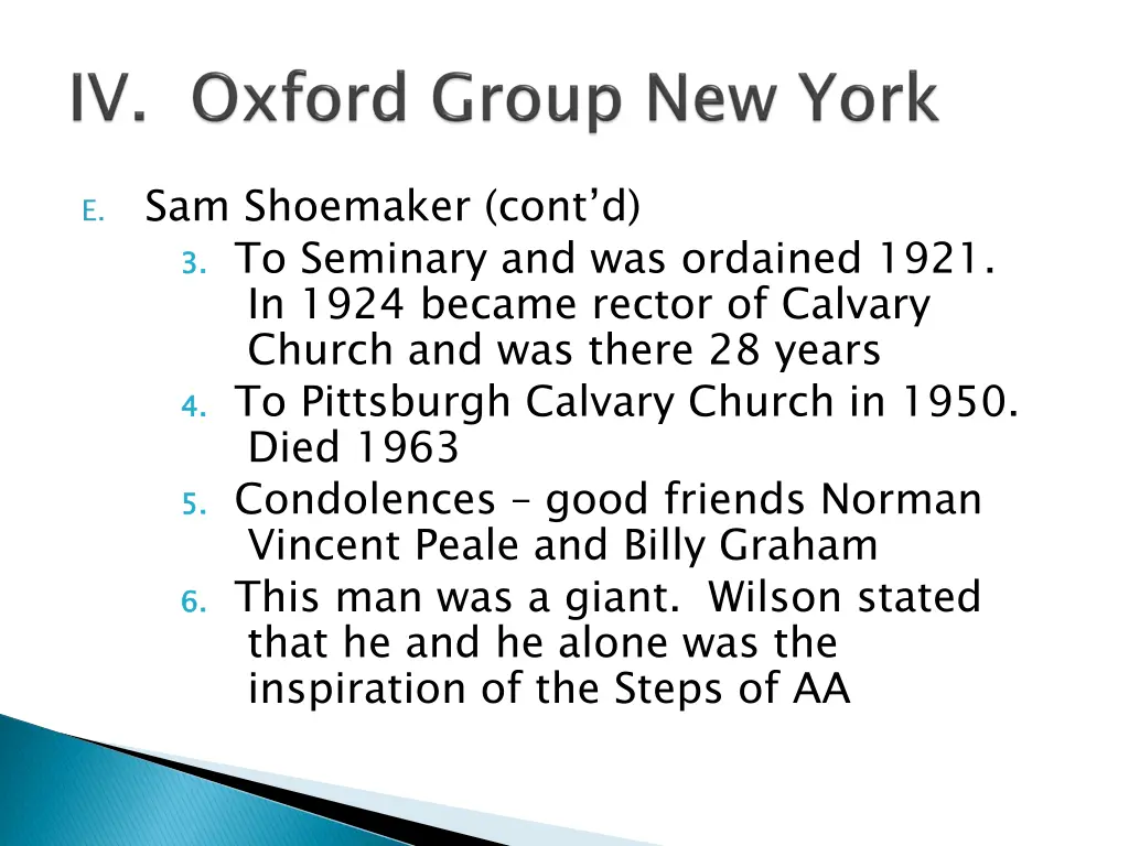 sam shoemaker cont d 3 in 1924 became rector