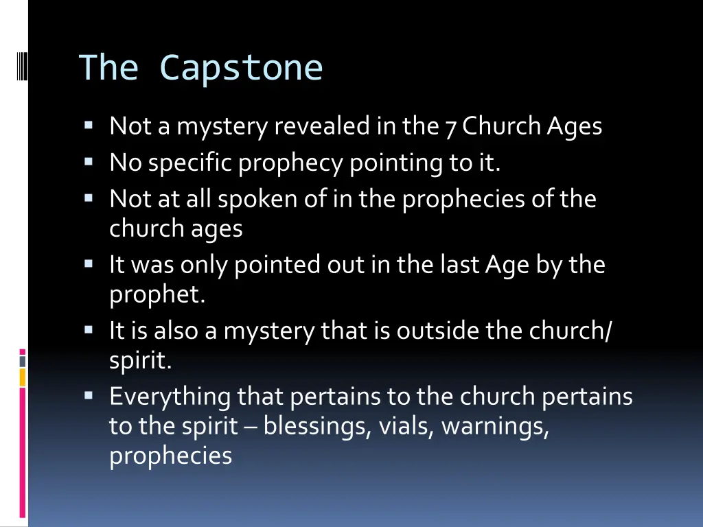 the capstone