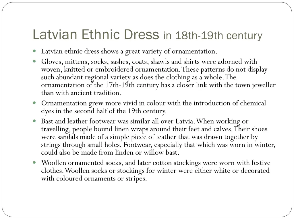 latvian ethnic dress in 18th 19th century 2