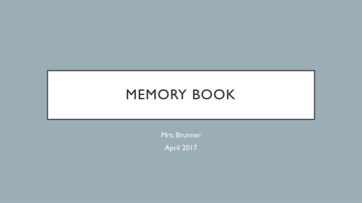 memory book