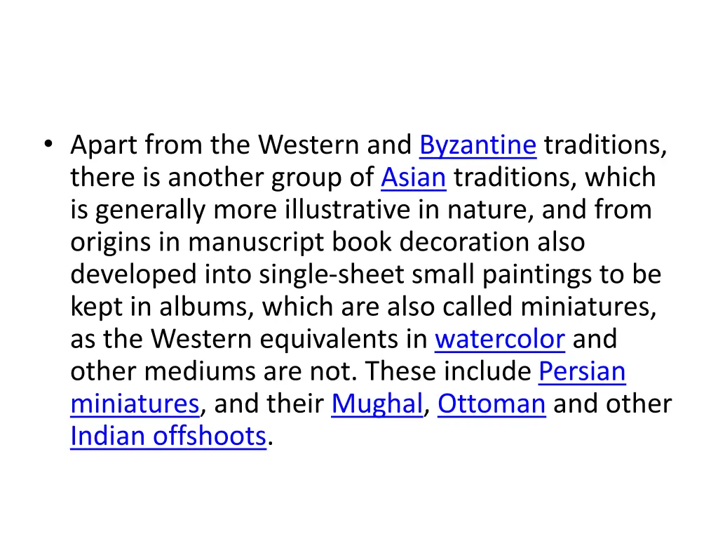 apart from the western and byzantine traditions