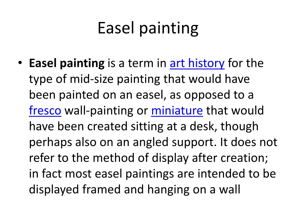 easel painting