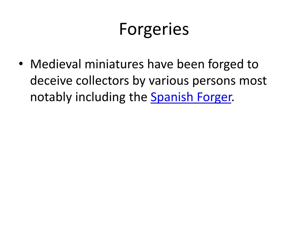 forgeries