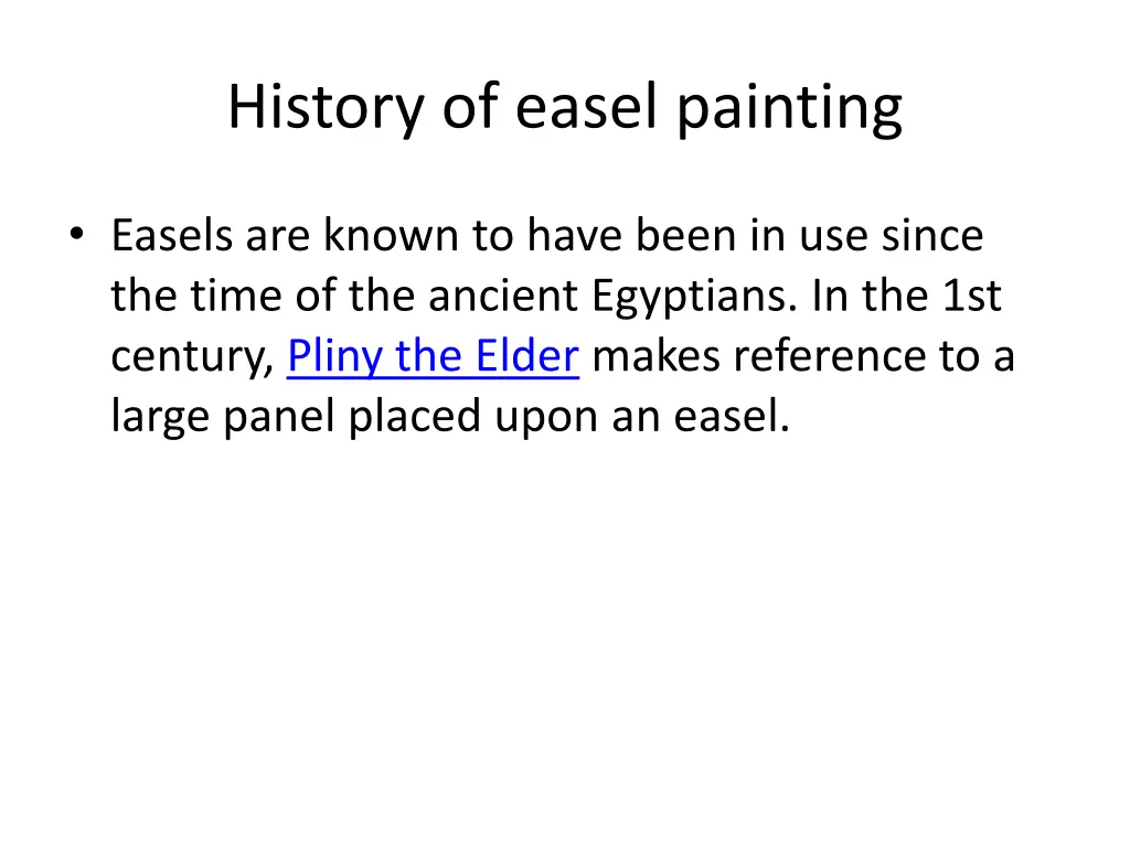 history of easel painting