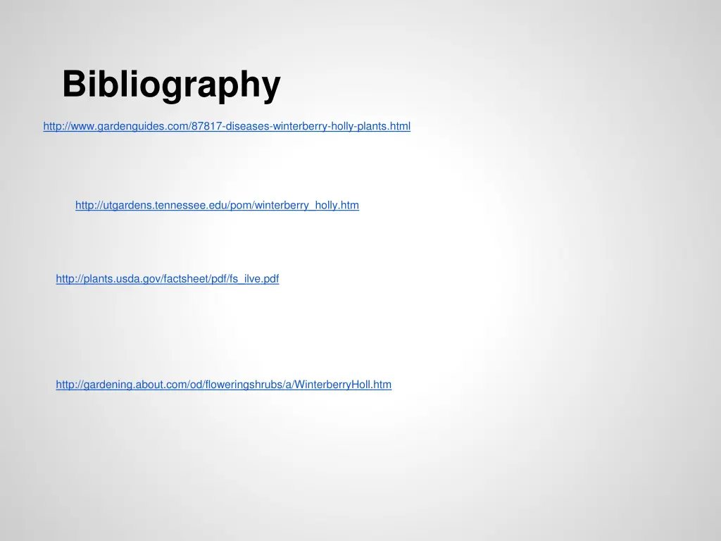 bibliography