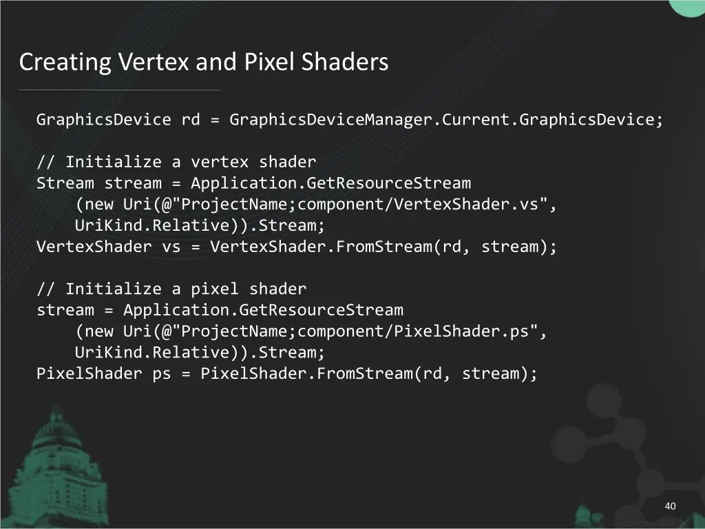 creating vertex and pixel shaders