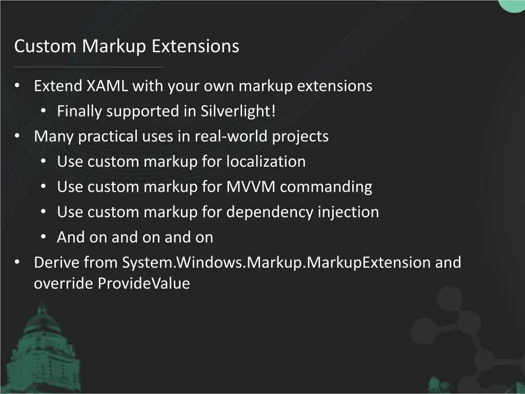 custom markup extensions