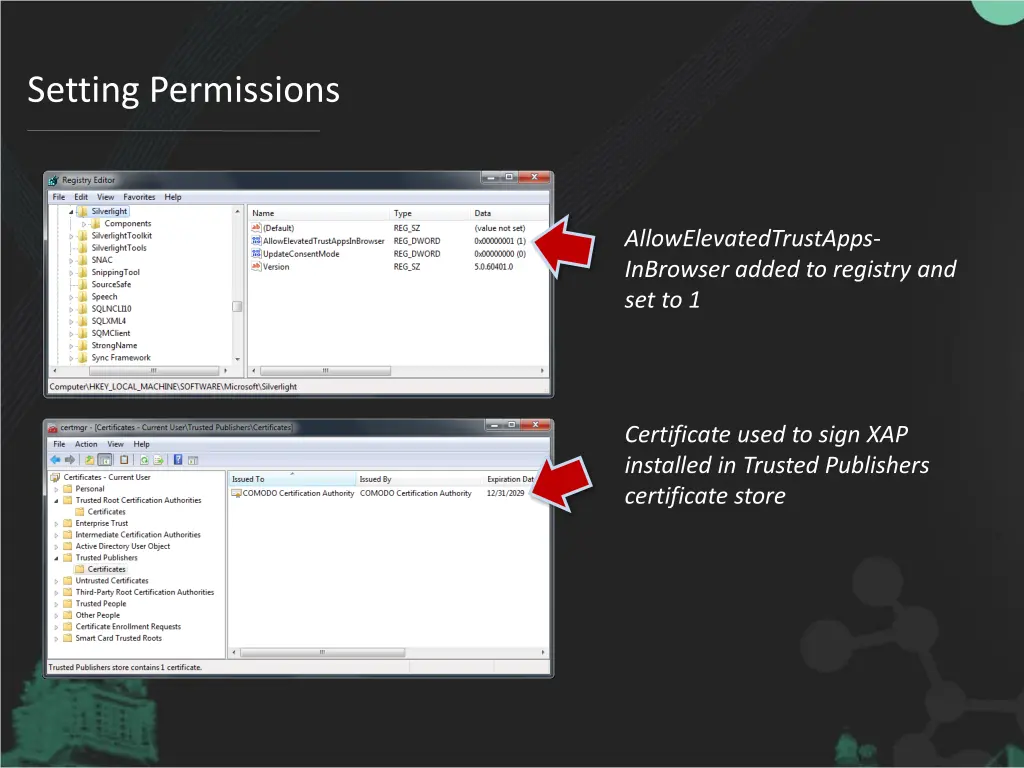 setting permissions