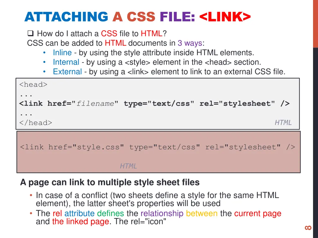 attaching a css file link how do i attach