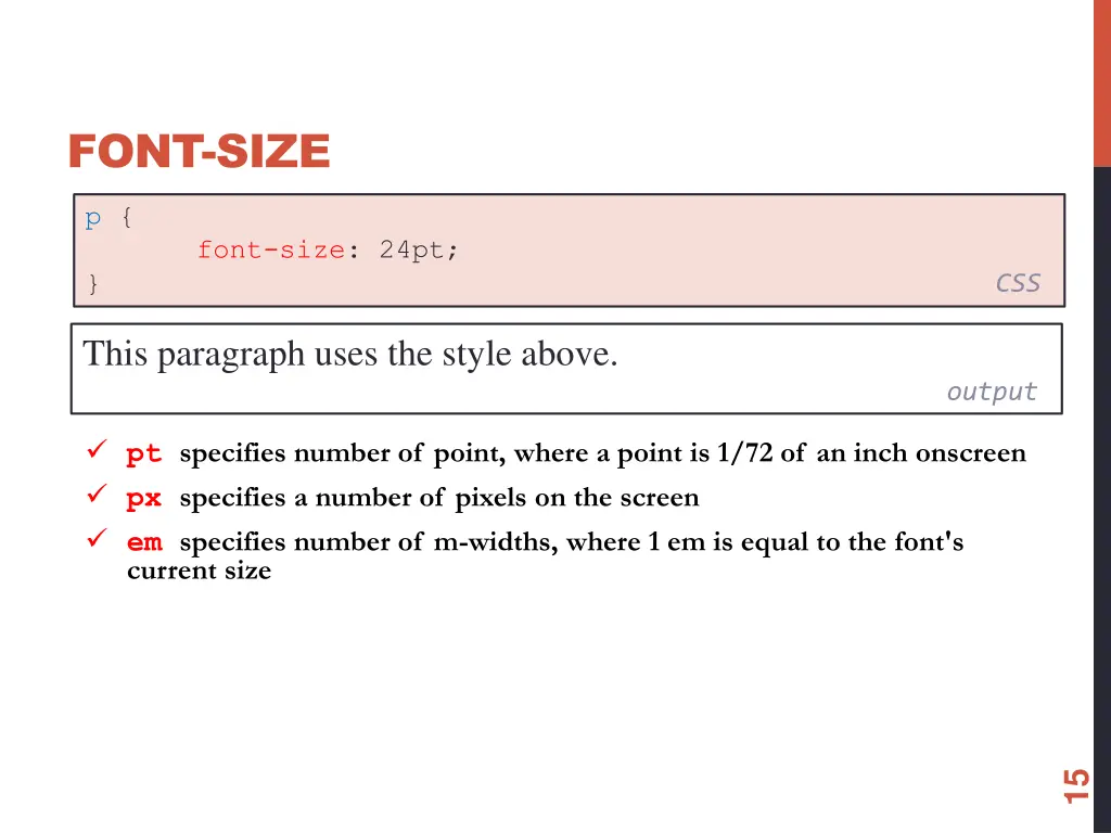 font size 1