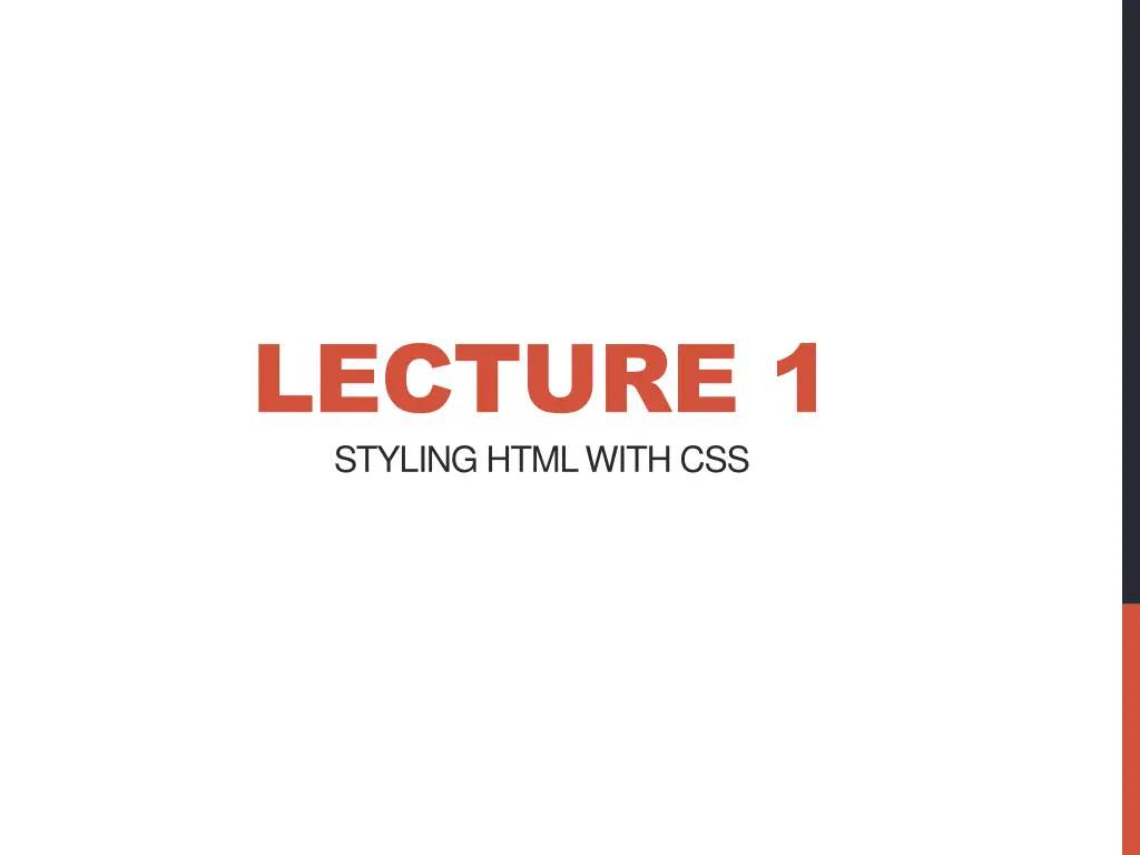 lecture 1 styling html with css