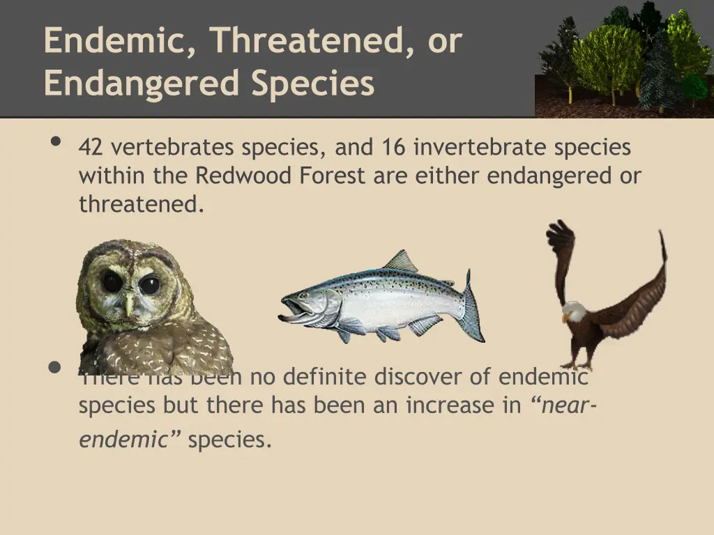 endemic threatened or endangered species