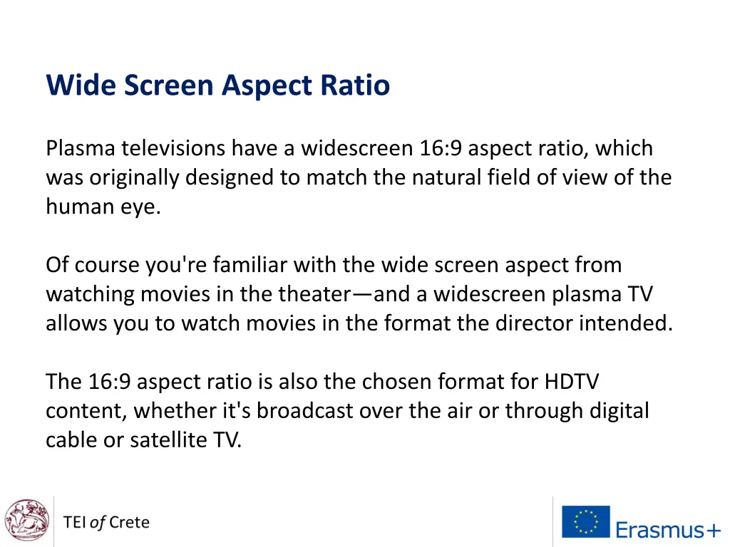 wide screen aspect ratio