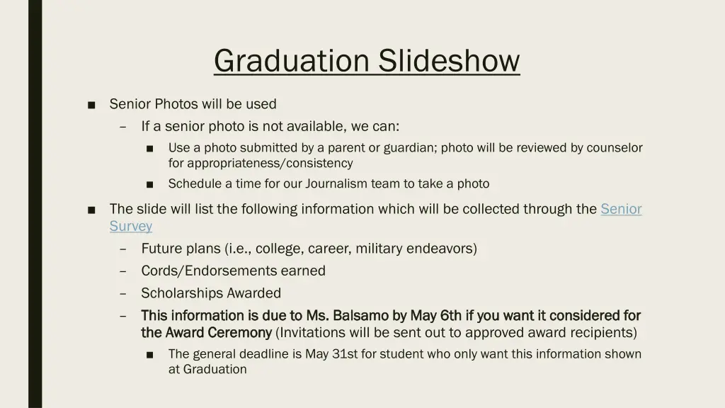 graduation slideshow