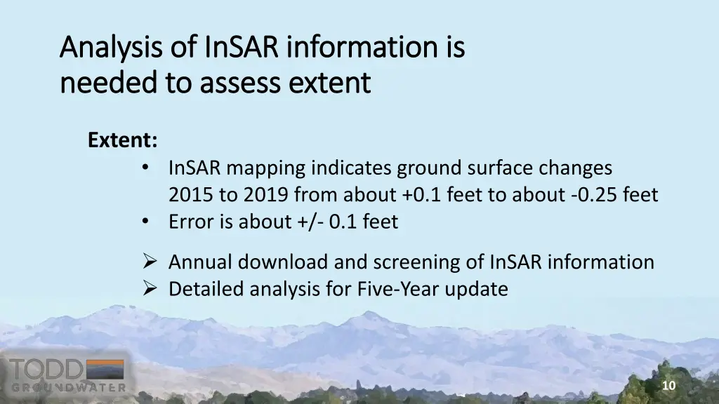 analysis of analysis of insar information