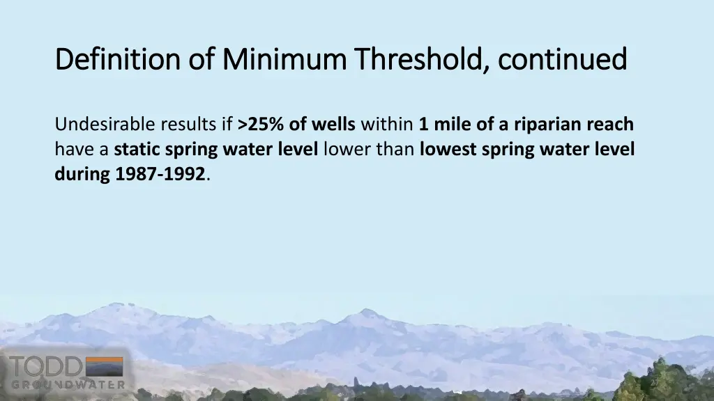 definition of minimum threshold continued