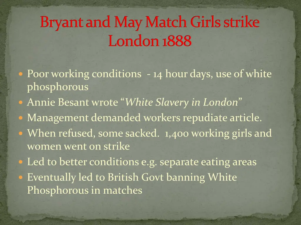 bryant and may match girls strike london 1888 1