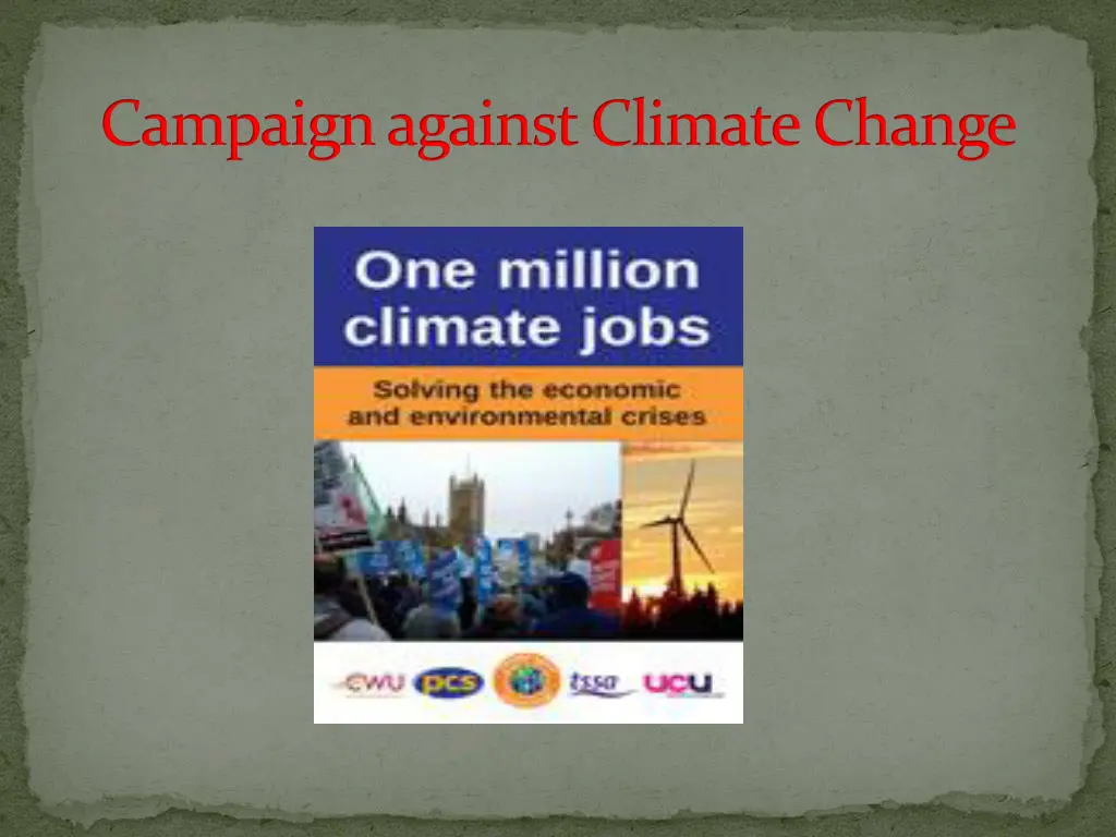 campaign against climate change