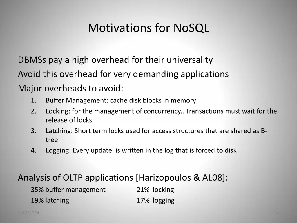 motivations for nosql