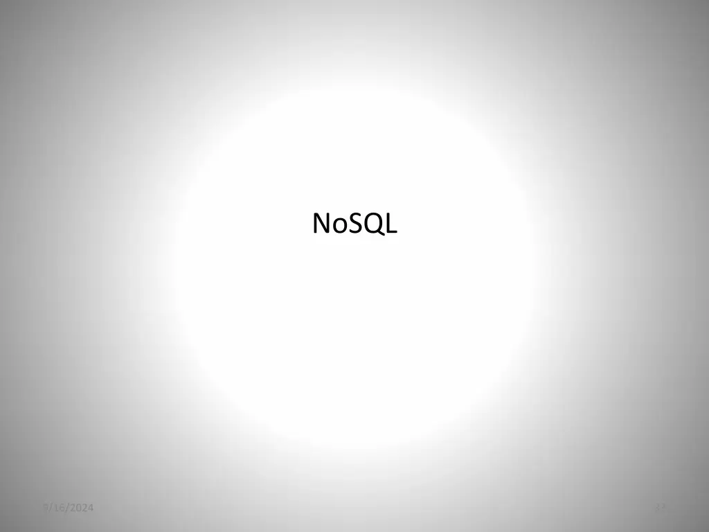 nosql