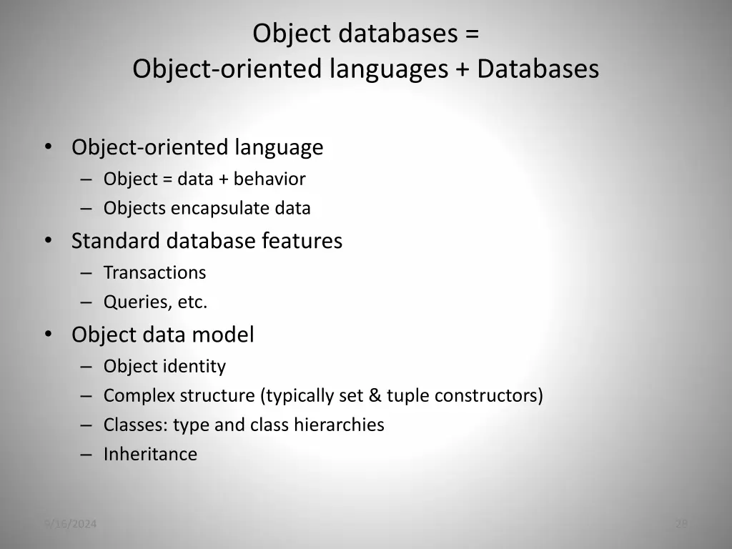 object databases