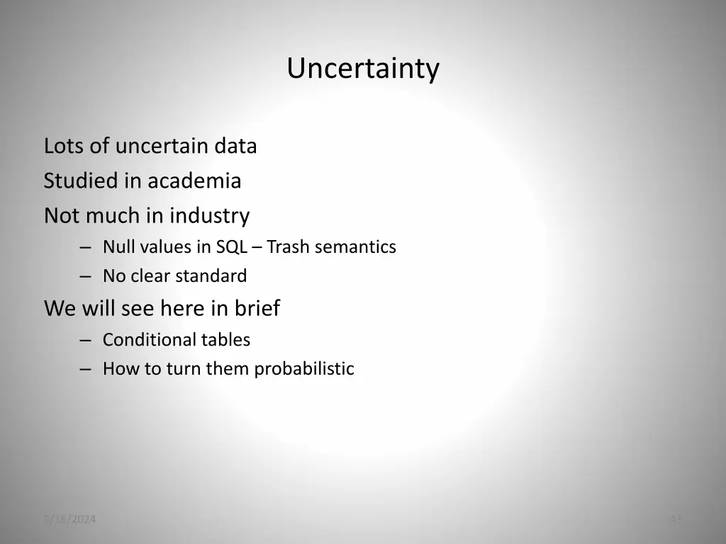 uncertainty