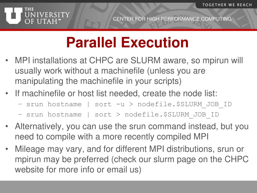 center for high performance computing 14