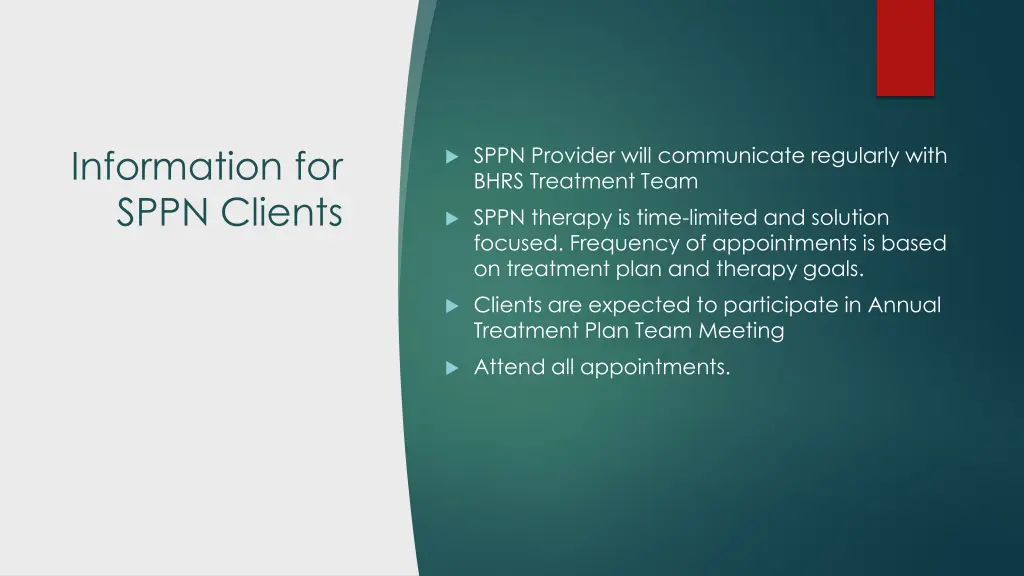 information for sppn clients