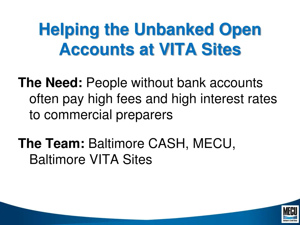 helping the unbanked open accounts at vita sites