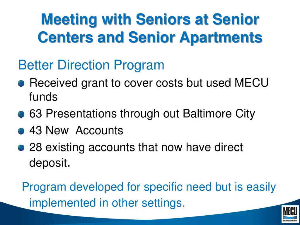 meeting with seniors at senior centers and senior 2