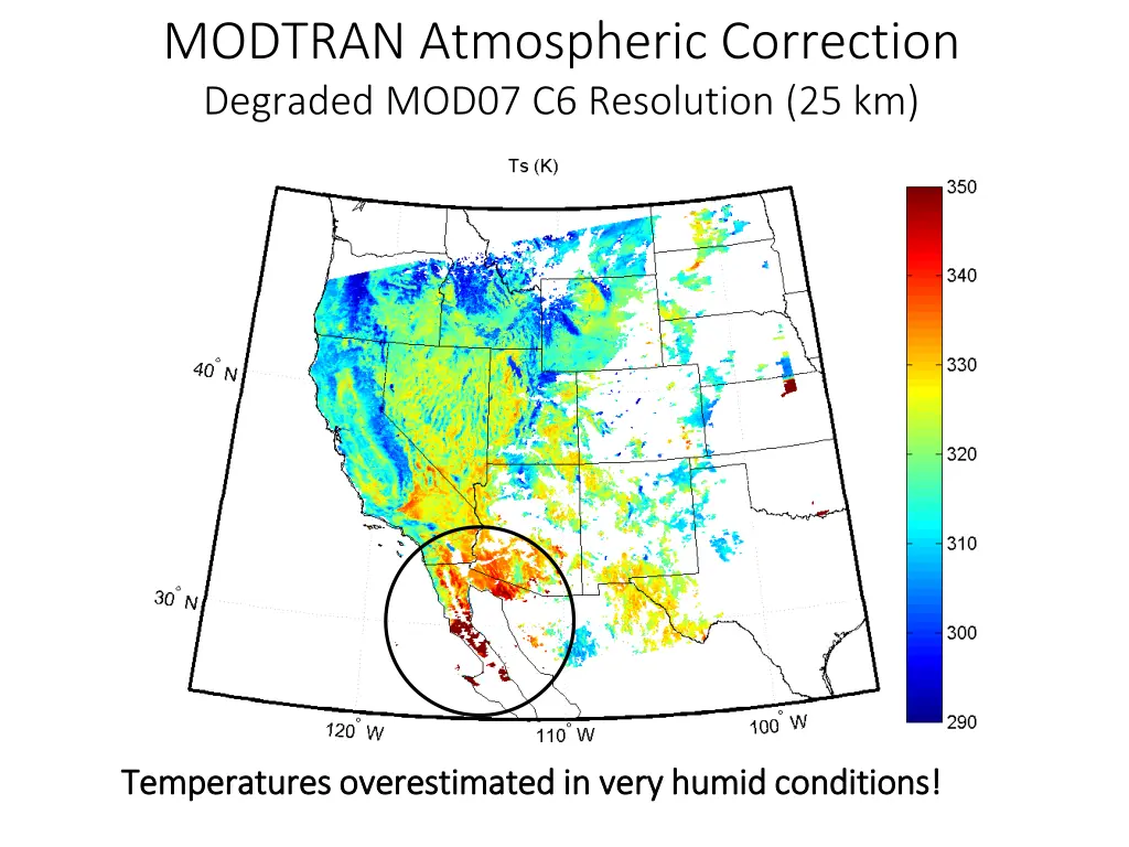 modtran atmospheric correction degraded mod07