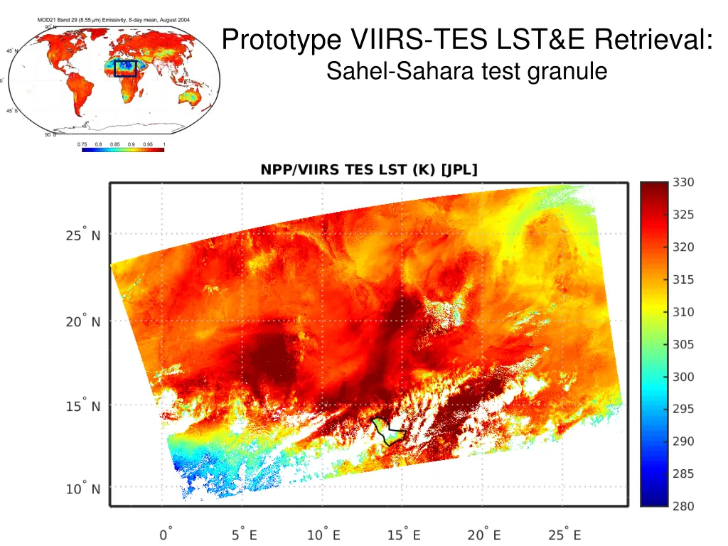 prototype viirs tes lst e retrieval sahel sahara