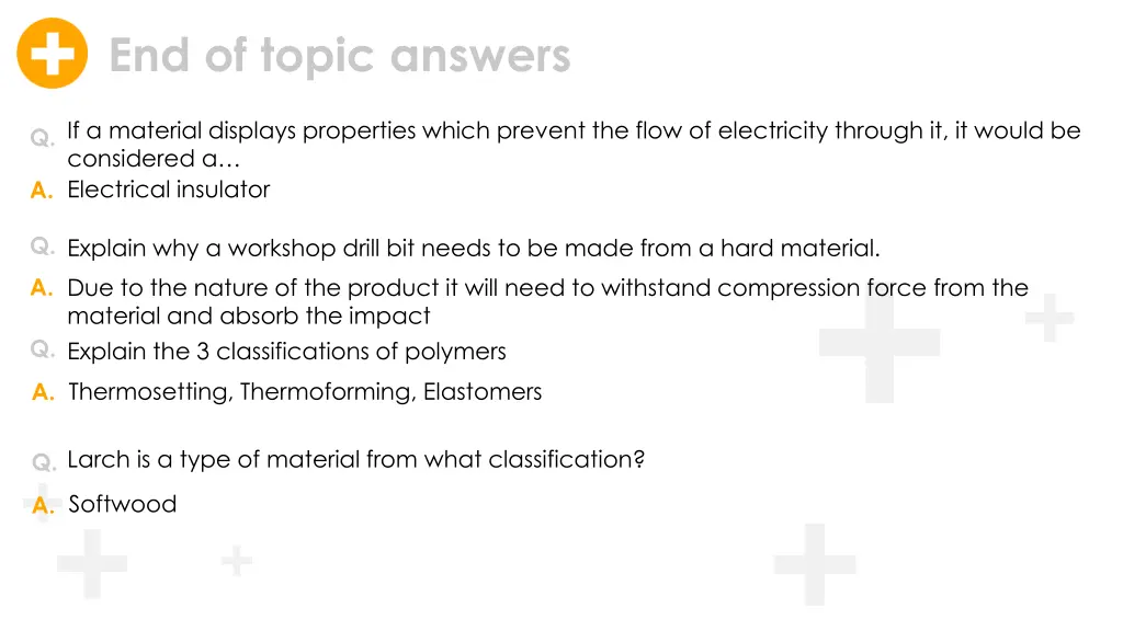 end of topic answers 1