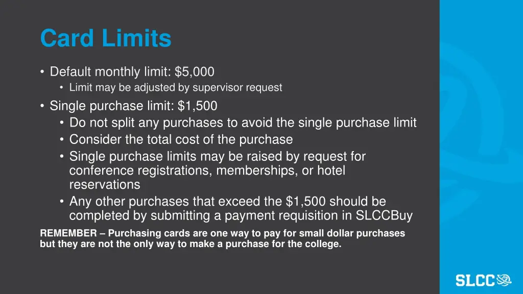 card limits