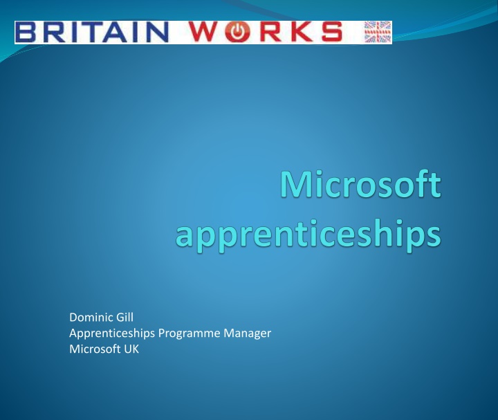 dominic gill apprenticeships programme manager