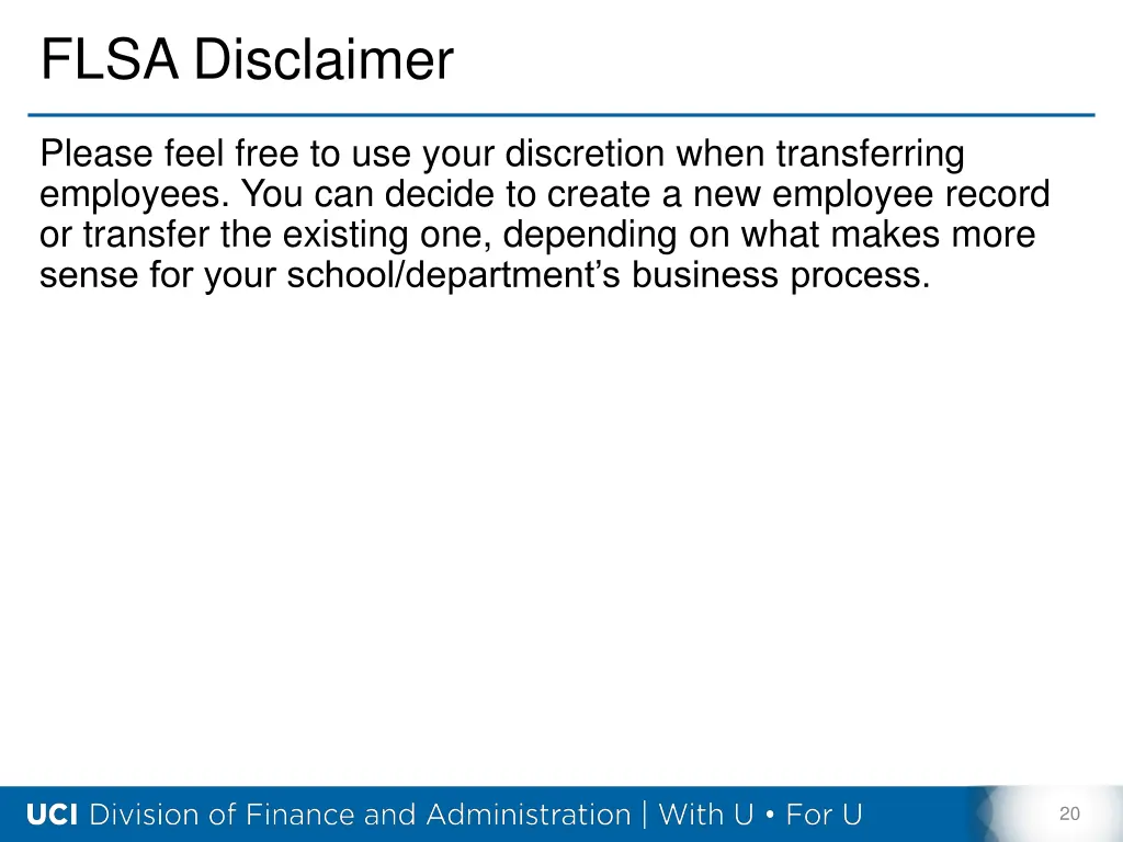 flsa disclaimer