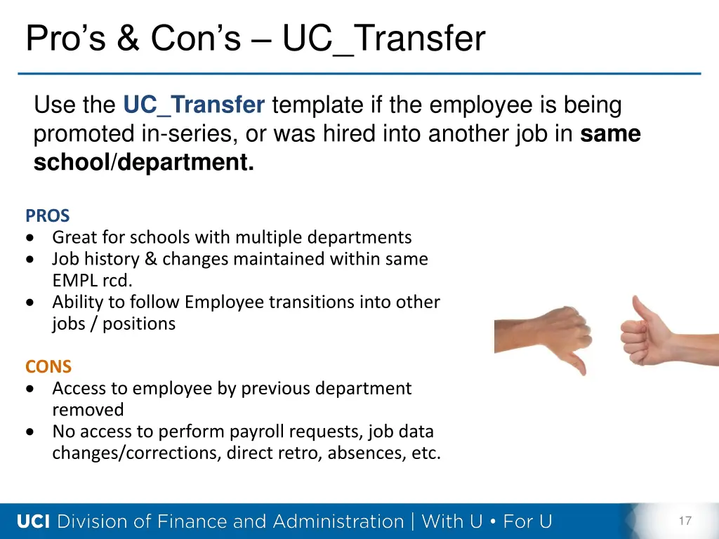 pro s con s uc transfer