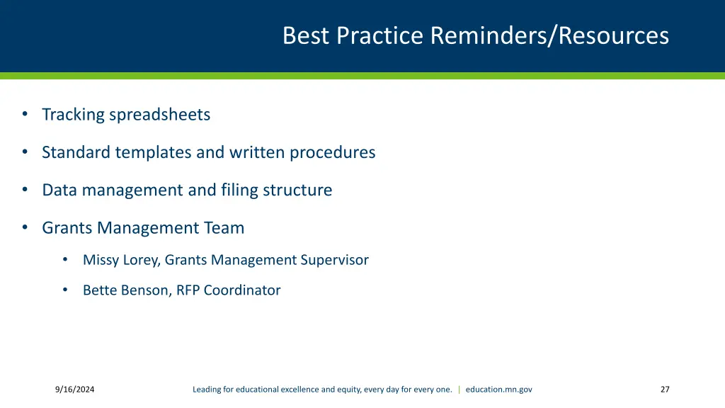 best practice reminders resources