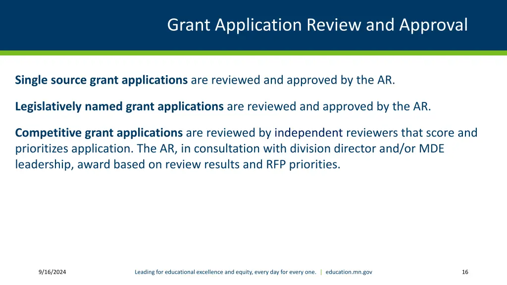 grant application review and approval