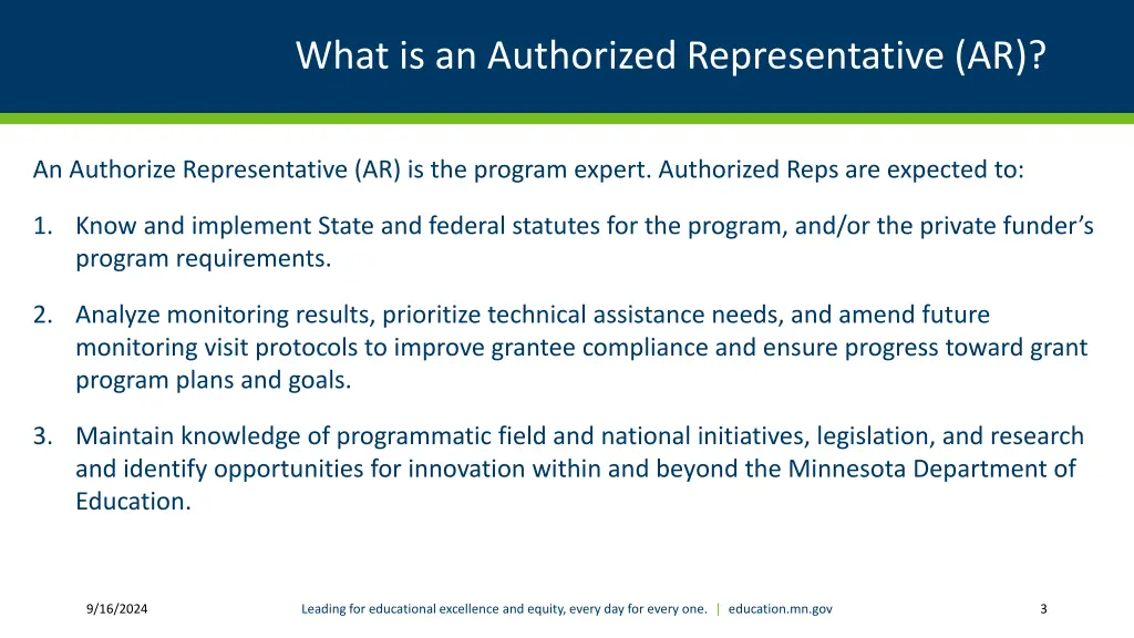 what is an authorized representative ar