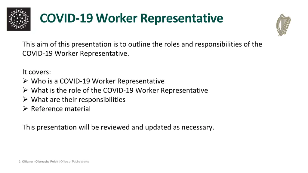 covid 19 worker representative 1