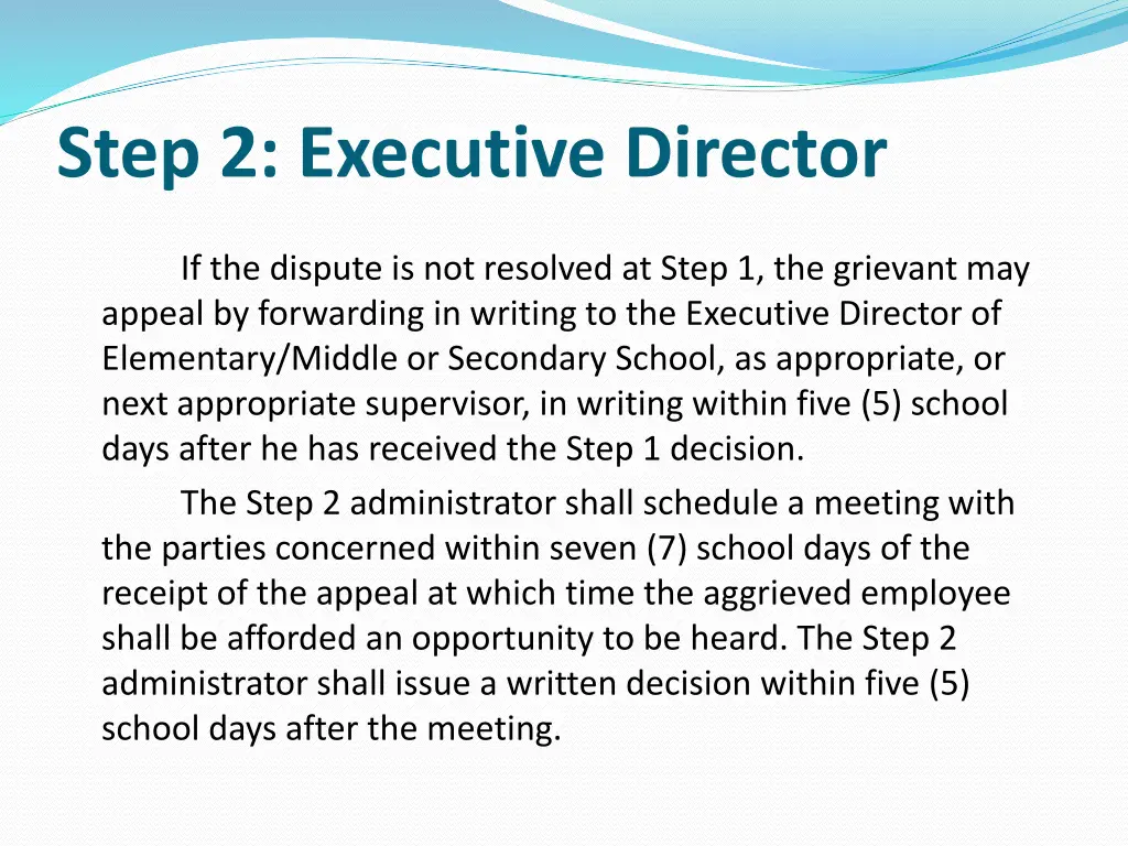 step 2 executive director