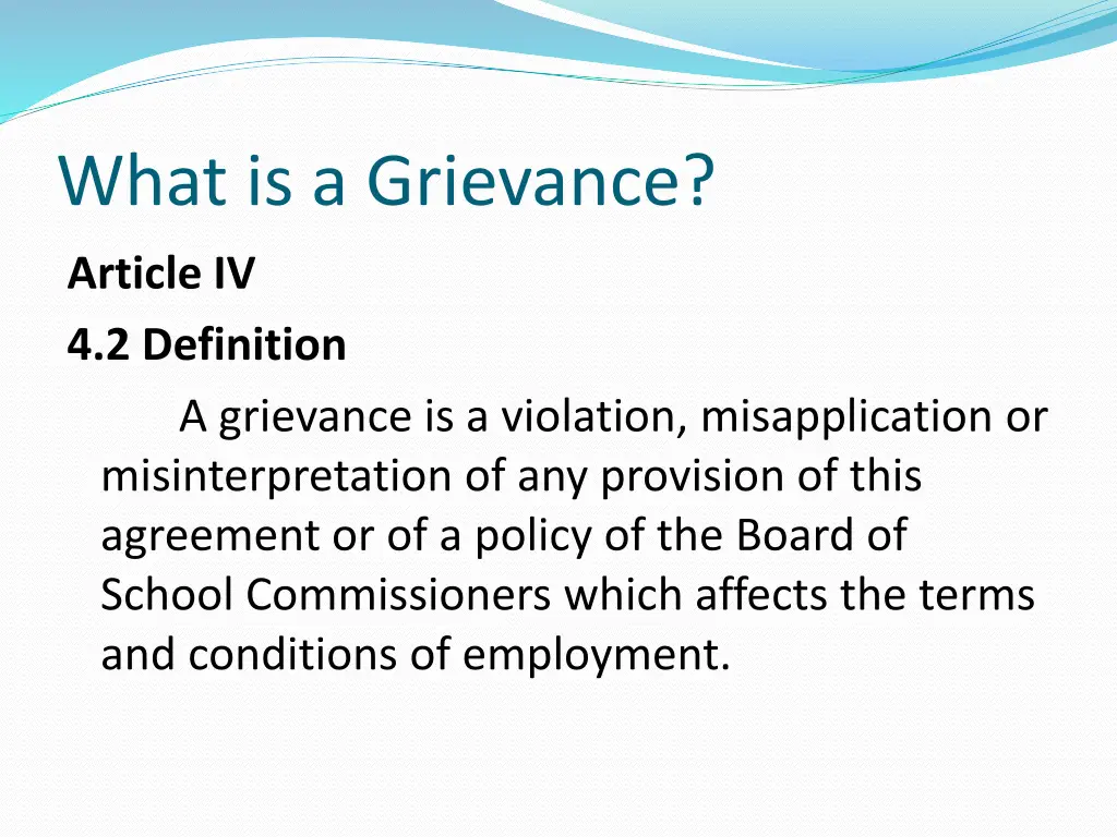 what is a grievance