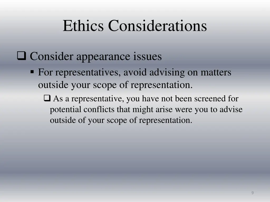 ethics considerations