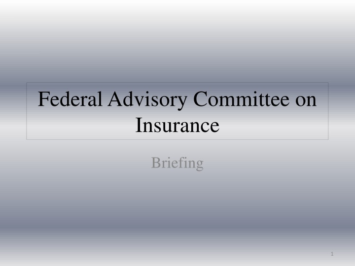 federal advisory committee on insurance