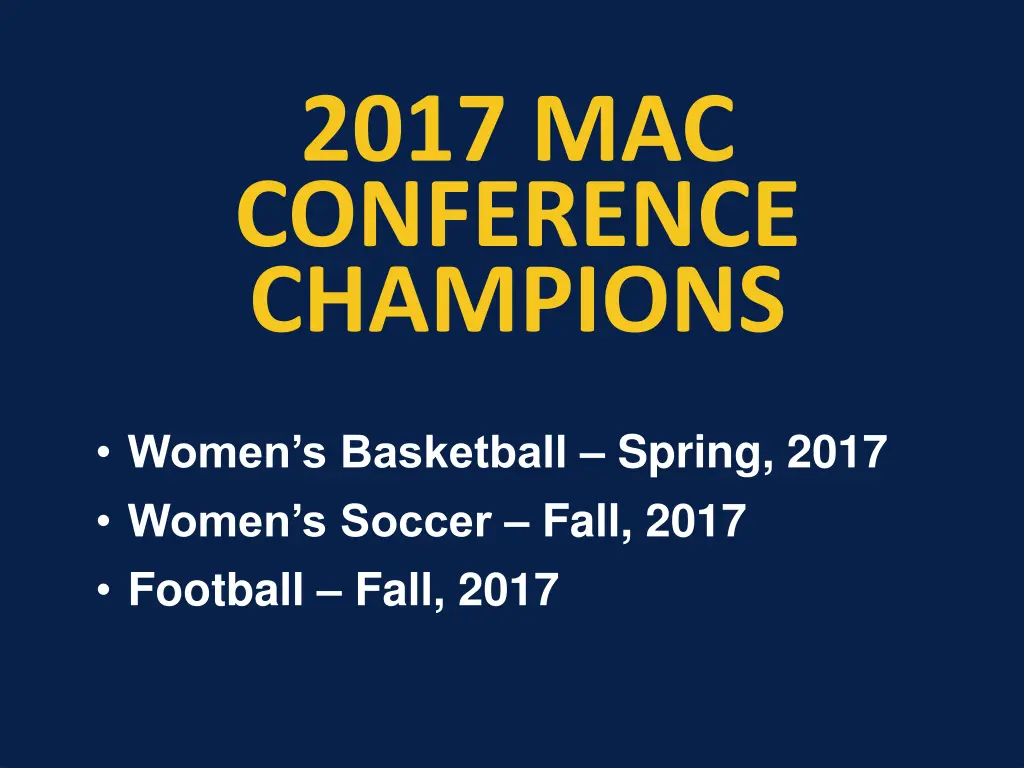 2017 mac conference champions