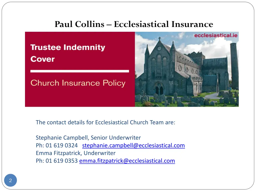 paul collins ecclesiastical insurance