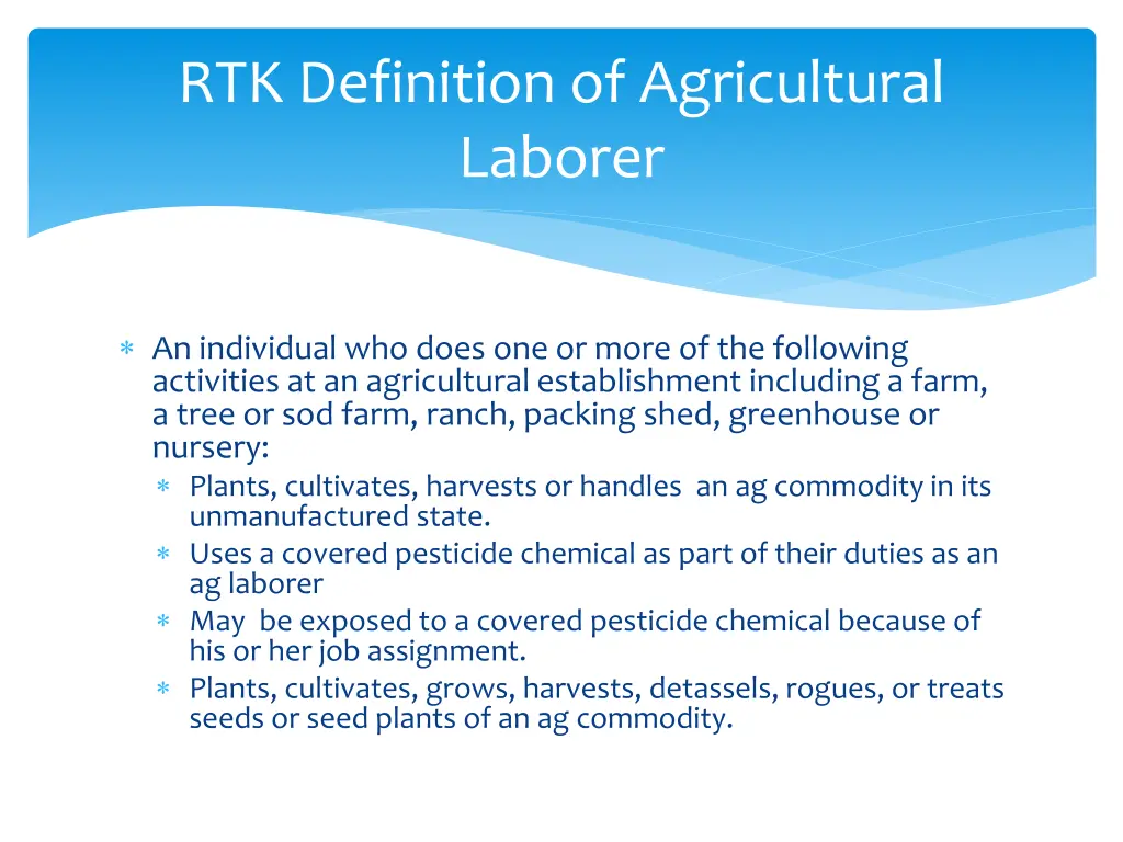 rtk definition of agricultural laborer