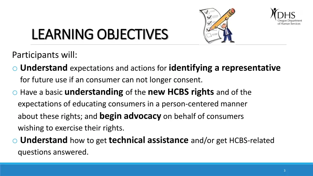 learning objectives learning objectives